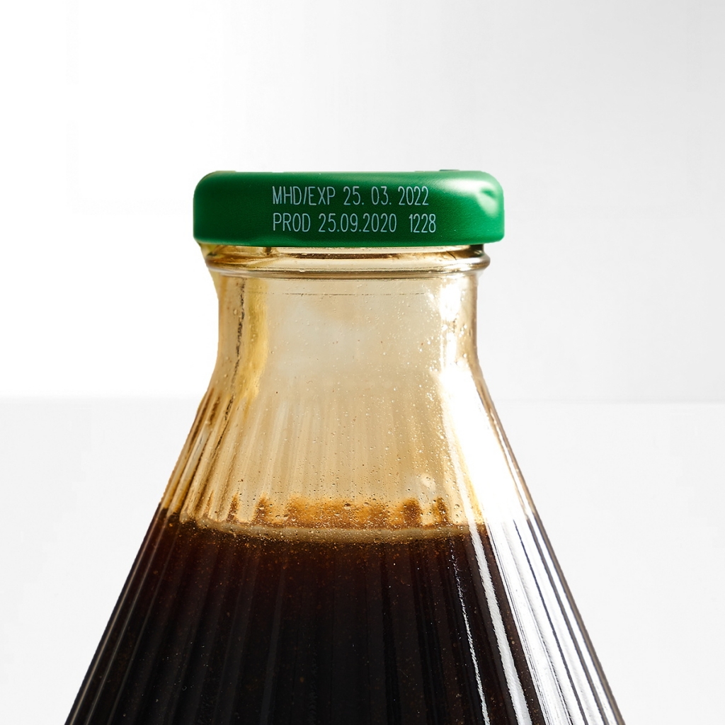 CO2激光在调味品盖上打码